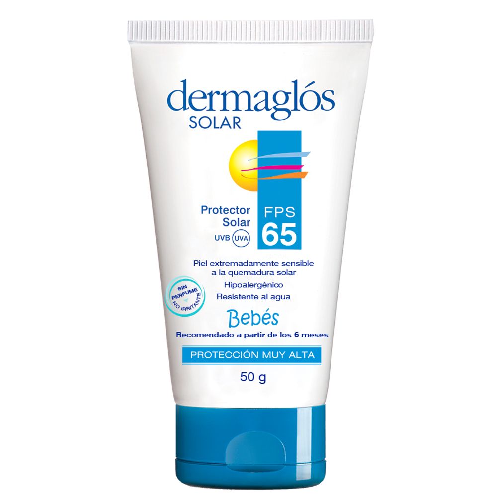 DERMAGLOS PROTECTOR SOLAR BEBES CREMA FPS 65 X 50 G.